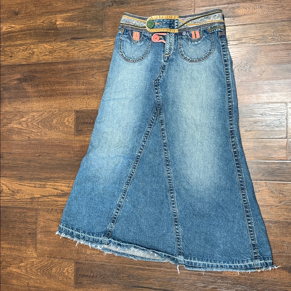 vintage Carol Anderson for CAbi denim maxi skirt
